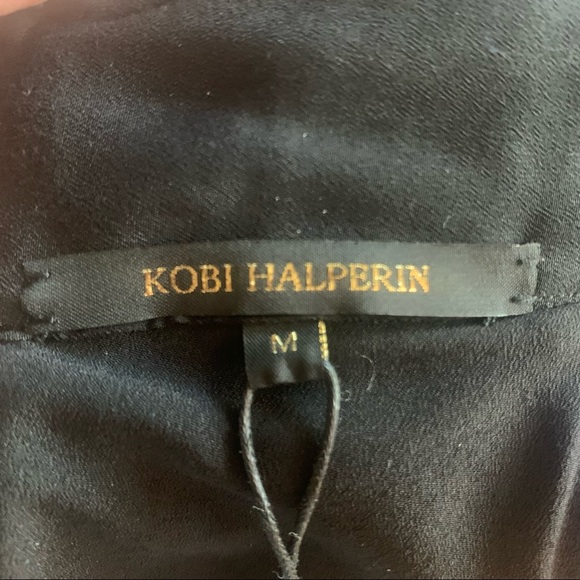 NWT KOBI HALPERIN Prima Cross Front Halter Dress Ponte Knit Azure Blue Size M - Picture 2 of 15